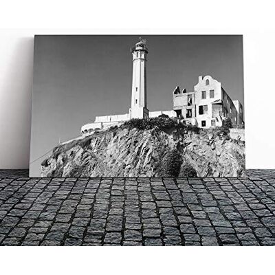 Big Box Art Architecture Lighthouse Alcatraz, California Canvas Print Gallery Wrapped 30mm Frame Wall Art 24x16 inches Ready to Hang Coastal Seascape Picture Living Room Bedroom Lounge Office Big Box Art Architecture Lighthouse Alcatraz, California Canvas Print Gallery Wrapped 30mm Frame Wall Art 24x16 inches Ready to Hang Coastal Seascape Picture Living Room Bedroom Lounge Office