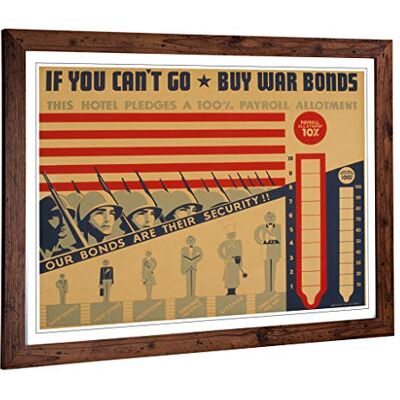 Big Box Art Framed Print of Vintage WPA Poster Buy War Bonds Design Wall Art Picture Home Decor for Kitchen, Living Room, Bedroom, Hallway, Walnut, A2 / 24.5x18 Inch / 62x45cm Big Box Art Framed Print of Vintage WPA Poster Buy War Bonds Design Wall Art Picture Home Decor for Kitchen, Living Room, Bedroom, Hallway, Walnut, A2 / 24.5x18 Inch / 62x45cm