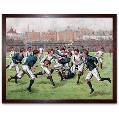 Fine Art Prints Scotland England 1893 Rugby Football Match Painting Art Print Framed Poster Wall Decor 12x16 inch Fine Art Prints Scotland England 1893 Rugby Football Match Painting Art Print Framed Poster Wall Decor 12x16 inch