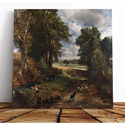 Big Box Art Canvas Print Wall Art John Constable The Cornfield Mounted and Stretched Box Frame Picture Home Decor for Kitchen, Living, Dining Room, Bedroom, Hallway, Muli-Colour, 14x14 Inch Big Box Art Canvas Print Wall Art John Constable The Cornfield Mounted and Stretched Box Frame Picture Home Decor for Kitchen, Living, Dining Room, Bedroom, Hallway, Muli-Colour, 14x14 Inch