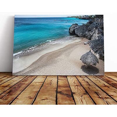 Big Box Art Seascape Sandy Beach Scene (3) Canvas Print Gallery Wrapped 30mm Frame Wall Art 24x16 inches Ready to Hang Modern Seascape Picture Living Room Bedroom Lounge Office Big Box Art Seascape Sandy Beach Scene (3) Canvas Print Gallery Wrapped 30mm Frame Wall Art 24x16 inches Ready to Hang Modern Seascape Picture Living Room Bedroom Lounge Office