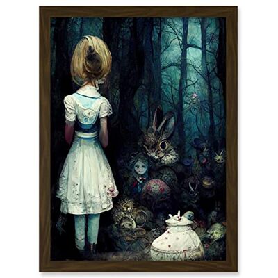 Doppelganger33 LTD Alice In Wonderland Fantasy Forest Friends Artwork Framed A3 Wall Art Print Doppelganger33 LTD Alice In Wonderland Fantasy Forest Friends Artwork Framed A3 Wall Art Print