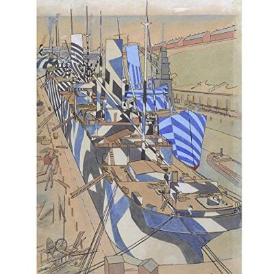 Fine Art Prints Taylor Herculaneum Dock Liverpool WWI Painting Premium Wall Art Canvas Print 18X24 Inch Fine Art Prints Taylor Herculaneum Dock Liverpool WWI Painting Premium Wall Art Canvas Print 18X24 Inch