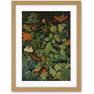 Artery8 Audubon Style Birds and Insects in Jungle Artwork Framed Wall Art Print 18X24 Inch Artery8 Audubon Style Birds and Insects in Jungle Artwork Framed Wall Art Print 18X24 Inch