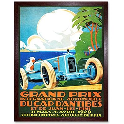Wee Blue Coo Exhibition Motor Sport Grand Prix France Automobile Car Vintage Art Print Framed Poster Wall Decor 12X16 Inch Wee Blue Coo Exhibition Motor Sport Grand Prix France Automobile Car Vintage Art Print Framed Poster Wall Decor 12X16 Inch