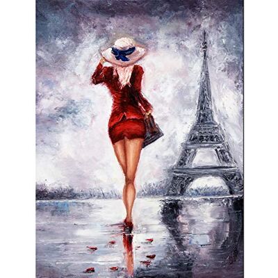 Fine Art Prints Lady Wearing Red In Paris Large Wall Art Print Canvas Premium Poster Fine Art Prints Lady Wearing Red In Paris Large Wall Art Print Canvas Premium Poster