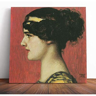Big Box Art Canvas Print Wall Art Franz Stuck Female Portrait (1) Mounted and Stretched Box Frame Picture Home Decor for Kitchen, Living Room, Bedroom, Hallway, Muli-Colour, 14x14 Inch Big Box Art Canvas Print Wall Art Franz Stuck Female Portrait (1) Mounted and Stretched Box Frame Picture Home Decor for Kitchen, Living Room, Bedroom, Hallway, Muli-Colour, 14x14 Inch