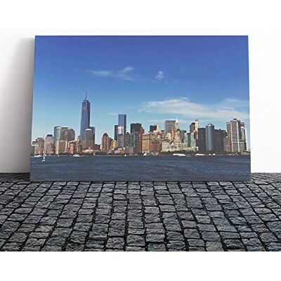 Big Box Art Canvas Print Wall Art New York City Skyline (4) Mounted and Stretched Box Frame Picture Home Decor for Kitchen, Living, Dining Room, Bedroom, Hallway, Multi-Colour, 20x14 Inch Big Box Art Canvas Print Wall Art New York City Skyline (4) Mounted and Stretched Box Frame Picture Home Decor for Kitchen, Living, Dining Room, Bedroom, Hallway, Multi-Colour, 20x14 Inch