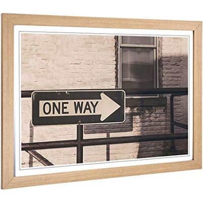 Big Box Art Framed Print of One Way Street Sign Design Wall Art Picture Home Decor for Kitchen, Living, Dining Room, Lounge, Bedroom, Hallway, Office, Oak, A2 / 24.5x18 Inch / 62x45cm Big Box Art Framed Print of One Way Street Sign Design Wall Art Picture Home Decor for Kitchen, Living, Dining Room, Lounge, Bedroom, Hallway, Office, Oak, A2 / 24.5x18 Inch / 62x45cm