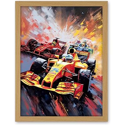 Artery8 Grand Prix Championship Cars Racing on Track Artwork Framed Wall Art Print 18X24 Inch Artery8 Grand Prix Championship Cars Racing on Track Artwork Framed Wall Art Print 18X24 Inch