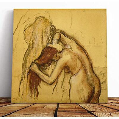 Big Box Art Canvas Print Wall Art Edgar Degas After The Bath Mounted and Stretched Box Frame Picture Home Decor for Kitchen, Living, Dining Room, Bedroom, Hallway, Muli-Colour, 14x14 Inch Big Box Art Canvas Print Wall Art Edgar Degas After The Bath Mounted and Stretched Box Frame Picture Home Decor for Kitchen, Living, Dining Room, Bedroom, Hallway, Muli-Colour, 14x14 Inch