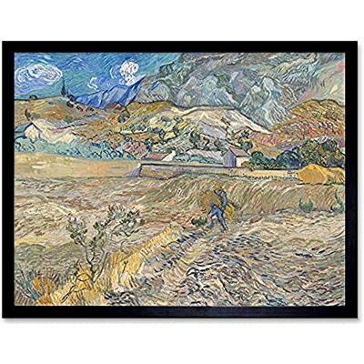Fine Art Prints Van Gogh Landscape At Saint Remy Enclosed Field With Peasant Unframed Wall Art Print Poster Home Decor Premium Fine Art Prints Van Gogh Landscape At Saint Remy Enclosed Field With Peasant Unframed Wall Art Print Poster Home Decor Premium