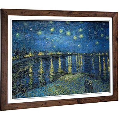 Big Box Art Vincent Van Gogh Starry Night Over The Rhone Framed Wall Art Print Ready to Hang, Satin Fine Art Paper, Fade-Resistant Inks, Acrylic Glazing, Securely Packaged, Made in the UK Big Box Art Vincent Van Gogh Starry Night Over The Rhone Framed Wall Art Print Ready to Hang, Satin Fine Art Paper, Fade-Resistant Inks, Acrylic Glazing, Securely Packaged, Made in the UK