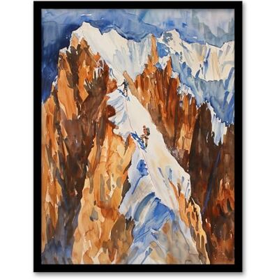 Artery8 Mountain Climbing Sport Summit Snow Climbers Living Room Artwork Framed Wall Art Print A4 Artery8 Mountain Climbing Sport Summit Snow Climbers Living Room Artwork Framed Wall Art Print A4