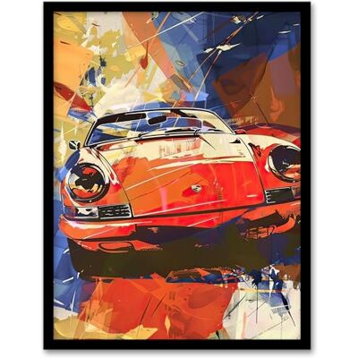 Artery8 Red Sports Car Design Racing Racecar Painting Man Cave Artwork Framed Wall Art Print 18X24 Inch Artery8 Red Sports Car Design Racing Racecar Painting Man Cave Artwork Framed Wall Art Print 18X24 Inch