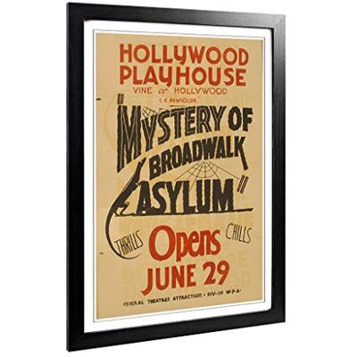 Big Box Art Framed Print of Vintage WPA Poster Mystery of Broadwalk Design Wall Art Picture Home Decor for Kitchen, Living Room, Bedroom, Hallway, Black, A2 / 24.5x18 Inch / 62x45cm Big Box Art Framed Print of Vintage WPA Poster Mystery of Broadwalk Design Wall Art Picture Home Decor for Kitchen, Living Room, Bedroom, Hallway, Black, A2 / 24.5x18 Inch / 62x45cm