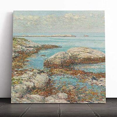 Big Box Art Canvas Print Wall Art Childe Hassam Seascape Mounted and Stretched Box Frame Picture Home Decor for Kitchen, Living, Dining Room, Bedroom, Hallway, Multi-Colour, 20x20 Inch Big Box Art Canvas Print Wall Art Childe Hassam Seascape Mounted and Stretched Box Frame Picture Home Decor for Kitchen, Living, Dining Room, Bedroom, Hallway, Multi-Colour, 20x20 Inch