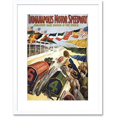 Wee Blue Coo Ad Race Sport Indianapolis Motor Speedway Framed Wall Art Print Wee Blue Coo Ad Race Sport Indianapolis Motor Speedway Framed Wall Art Print