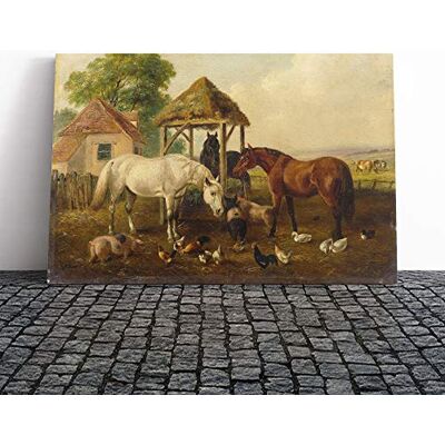 Big Box Art John Frederick Herring Horses in The Paddock Canvas Print Gallery Wrapped 30mm Frame Wall Art 20x14 inches Ready to Hang Modern Animals Picture Living Room Bedroom Lounge Office Big Box Art John Frederick Herring Horses in The Paddock Canvas Print Gallery Wrapped 30mm Frame Wall Art 20x14 inches Ready to Hang Modern Animals Picture Living Room Bedroom Lounge Office