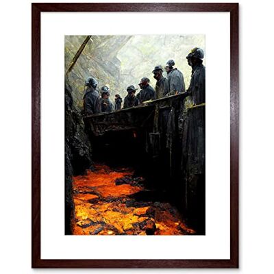 Doppelganger33 LTD Black Gold Coal Miners Pit Bank Artwork Framed Wall Art Print 9X7 Inch Doppelganger33 LTD Black Gold Coal Miners Pit Bank Artwork Framed Wall Art Print 9X7 Inch