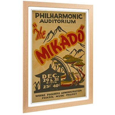Big Box Art Framed Print of Vintage WPA Poster The Mikado Design Wall Art Picture Home Decor for Kitchen, Living, Dining Room, Bedroom, Hallway, Office, Oak, A2 / 24.5x18 Inch / 62x45cm Big Box Art Framed Print of Vintage WPA Poster The Mikado Design Wall Art Picture Home Decor for Kitchen, Living, Dining Room, Bedroom, Hallway, Office, Oak, A2 / 24.5x18 Inch / 62x45cm