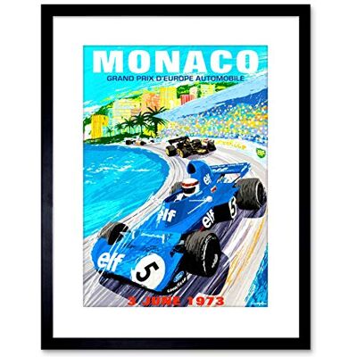 Wee Blue Coo Vintage Ad Motor Sport Monaco Grand Prix 1973 Framed Wall Art Print Wee Blue Coo Vintage Ad Motor Sport Monaco Grand Prix 1973 Framed Wall Art Print