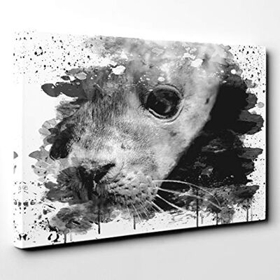 Big Box Art Premium Canvas print (30x20 Inch / 76x50 cm) Seal V3 Mounted and Stretched Over a Deep Box Frame Home Decor Wall Art Hanging Kitchen, Living Room, Dining Room, Hallway, Bedroom Big Box Art Premium Canvas print (30x20 Inch / 76x50 cm) Seal V3 Mounted and Stretched Over a Deep Box Frame Home Decor Wall Art Hanging Kitchen, Living Room, Dining Room, Hallway, Bedroom