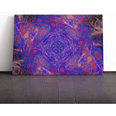 Big Box Art Wall Purple Fractal Abstract Art (13) Canvas Print Gallery Wrapped 30mm Frame Wall Art 20x14 inches Ready to Hang Abstract Picture Living Room Bedroom Lounge Office Big Box Art Wall Purple Fractal Abstract Art (13) Canvas Print Gallery Wrapped 30mm Frame Wall Art 20x14 inches Ready to Hang Abstract Picture Living Room Bedroom Lounge Office