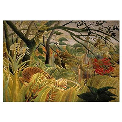 Wee Blue Coo Animals Surprised Rousseau Tiger Wall Art Print Wee Blue Coo Animals Surprised Rousseau Tiger Wall Art Print