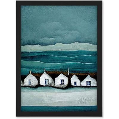 Doppelganger33 LTD Row Of White Fisherman Cottages Isle Of Jura Artwork Framed A3 Wall Art Print Doppelganger33 LTD Row Of White Fisherman Cottages Isle Of Jura Artwork Framed A3 Wall Art Print