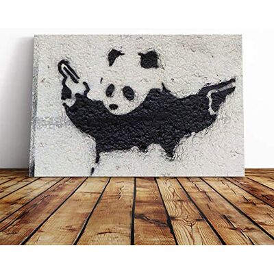 Big Box Art Banksy Panda Guns Graffiti Wall Art Canvas Print Gallery Wrapped 30mm Frame Wall Decor 30x20 inches Ready to Hang Pop Art Animals Picture Living Room Bedroom Lounge Office Big Box Art Banksy Panda Guns Graffiti Wall Art Canvas Print Gallery Wrapped 30mm Frame Wall Decor 30x20 inches Ready to Hang Pop Art Animals Picture Living Room Bedroom Lounge Office