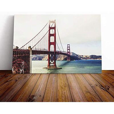 Big Box Art The Golden Gate Bridge San Francisco California Canvas Print 24x16 Inch Wall Art, Ready to Hang, Gallery Wrapped, Fade-Resistant Inks, Securely Packaged, UK Made Big Box Art The Golden Gate Bridge San Francisco California Canvas Print 24x16 Inch Wall Art, Ready to Hang, Gallery Wrapped, Fade-Resistant Inks, Securely Packaged, UK Made