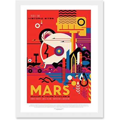 Artery8 - NASA Space Travel Advert Mars Historic Sites Artwork - A4 Artery8 - NASA Space Travel Advert Mars Historic Sites Artwork - A4