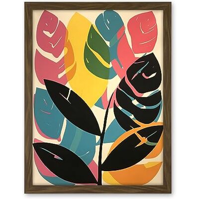 Artery8 Henri Matisse Style Leaves Linocut Pink Yellow Blue Botanical Bright Boho Leaf Artwork Framed Wall Art Print 18X24 Inch Artery8 Henri Matisse Style Leaves Linocut Pink Yellow Blue Botanical Bright Boho Leaf Artwork Framed Wall Art Print 18X24 Inch