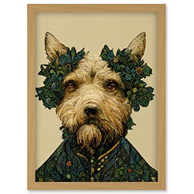 Artery8 - Westie Dog Vintage William Morris Style Artwork - A4 - Wall Art Artery8 - Westie Dog Vintage William Morris Style Artwork - A4 - Wall Art