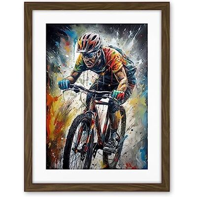Artery8 Bike Rider Racing Paint Splat Sport Bicycle Race Artwork Framed Wall Art Print 18X24 Inch Artery8 Bike Rider Racing Paint Splat Sport Bicycle Race Artwork Framed Wall Art Print 18X24 Inch