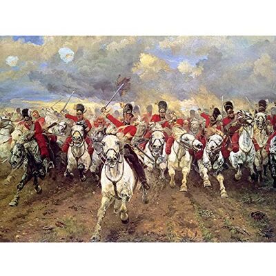Artery8 Thompson Scotland Forever Battle Waterloo Painting Large XL Wall Art Canvas Print Artery8 Thompson Scotland Forever Battle Waterloo Painting Large XL Wall Art Canvas Print