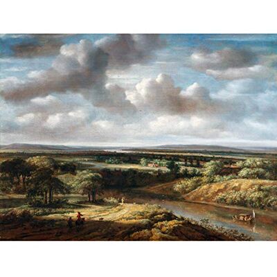 Artery8 Philips Koninck River Landscape Painting Art Print Canvas Premium Wall Decor Poster Mural Artery8 Philips Koninck River Landscape Painting Art Print Canvas Premium Wall Decor Poster Mural
