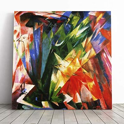 Big Box Art Canvas Print Wall Art Franz Marc Voegel Mounted and Stretched Box Frame Picture Home Decor for Kitchen, Living, Dining Room, Bedroom, Hallway, Multi-Colour, 14x14 Inch Big Box Art Canvas Print Wall Art Franz Marc Voegel Mounted and Stretched Box Frame Picture Home Decor for Kitchen, Living, Dining Room, Bedroom, Hallway, Multi-Colour, 14x14 Inch