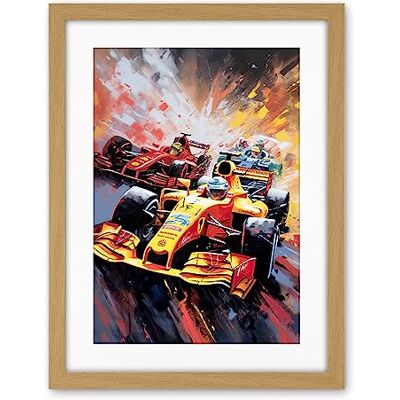 Artery8 Grand Prix Championship Cars Racing on Track Artwork Framed Wall Art Print 18X24 Inch Artery8 Grand Prix Championship Cars Racing on Track Artwork Framed Wall Art Print 18X24 Inch
