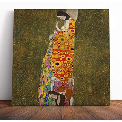 Big Box Art Canvas Print Wall Art Gustav Klimt Hope II Mounted and Stretched Box Frame Picture Home Decor for Kitchen, Living, Dining Room, Bedroom, Hallway, Muli-Colour, 14x14 Inch Big Box Art Canvas Print Wall Art Gustav Klimt Hope II Mounted and Stretched Box Frame Picture Home Decor for Kitchen, Living, Dining Room, Bedroom, Hallway, Muli-Colour, 14x14 Inch
