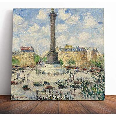 Big Box Art Canvas Print Wall Art Gustave Loiseau The Place of The Bastille (2) Mounted & Stretched Box Frame Picture Home Decor for Kitchen, Living Room, Bedroom, Multi-Colour, 14x14 Inch Big Box Art Canvas Print Wall Art Gustave Loiseau The Place of The Bastille (2) Mounted & Stretched Box Frame Picture Home Decor for Kitchen, Living Room, Bedroom, Multi-Colour, 14x14 Inch
