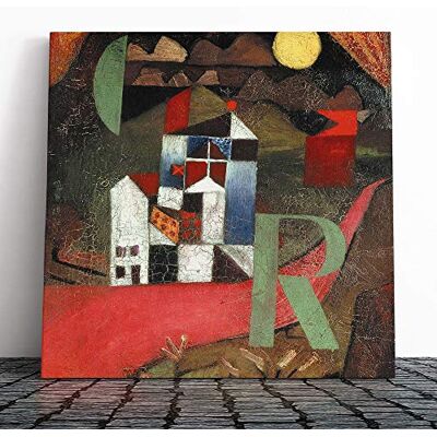 Big Box Art Canvas Print Wall Art Paul Klee The Letter R Mounted and Stretched Box Frame Picture Home Decor for Kitchen, Living, Dining Room, Bedroom, Hallway, Muli-Colour, 14x14 Inch Big Box Art Canvas Print Wall Art Paul Klee The Letter R Mounted and Stretched Box Frame Picture Home Decor for Kitchen, Living, Dining Room, Bedroom, Hallway, Muli-Colour, 14x14 Inch