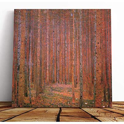 Big Box Art Canvas Print Wall Art Gustav Klimt Fir Tree Forest Tannenwald I (1) Mounted & Stretched Box Frame Picture Home Decor for Kitchen, Living Room, Bedroom, Muli-Colour, 14x14 Inch Big Box Art Canvas Print Wall Art Gustav Klimt Fir Tree Forest Tannenwald I (1) Mounted & Stretched Box Frame Picture Home Decor for Kitchen, Living Room, Bedroom, Muli-Colour, 14x14 Inch