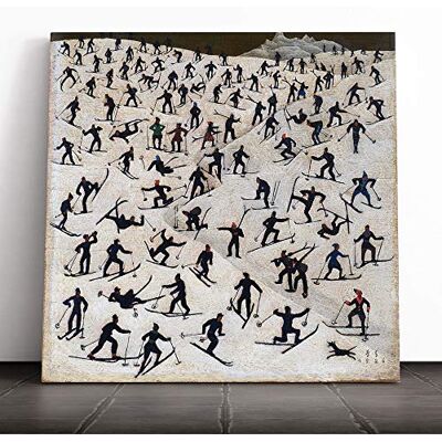 Big Box Art Canvas Print Wall Art Franz Sedlacek Skiers Mounted and Stretched Box Frame Picture Home Decor for Kitchen, Living, Dining Room, Bedroom, Hallway, Muli-Colour, 14x14 Inch Big Box Art Canvas Print Wall Art Franz Sedlacek Skiers Mounted and Stretched Box Frame Picture Home Decor for Kitchen, Living, Dining Room, Bedroom, Hallway, Muli-Colour, 14x14 Inch