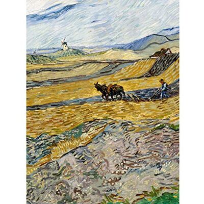 Fine Art Prints Van Gogh Enclosed Field Ploughman Painting Premium Wall Art Canvas Print 18X24 Inch Fine Art Prints Van Gogh Enclosed Field Ploughman Painting Premium Wall Art Canvas Print 18X24 Inch
