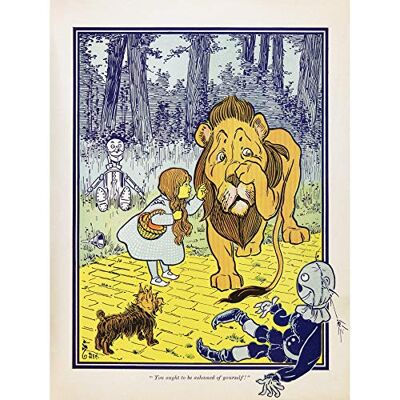 Fine Art Prints Denslow Dorothy Cowardly Lion Wizard OZ Illustration Premium Wall Art Canvas Print 18X24 Inch Fine Art Prints Denslow Dorothy Cowardly Lion Wizard OZ Illustration Premium Wall Art Canvas Print 18X24 Inch