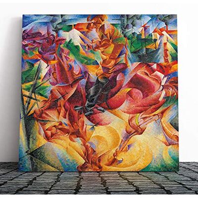 Big Box Art Canvas Print Wall Art Umberto Boccioni Elasticity Mounted and Stretched Box Frame Picture Home Decor for Kitchen, Living, Dining Room, Bedroom, Hallway, Muli-Colour, 14x14 Inch Big Box Art Canvas Print Wall Art Umberto Boccioni Elasticity Mounted and Stretched Box Frame Picture Home Decor for Kitchen, Living, Dining Room, Bedroom, Hallway, Muli-Colour, 14x14 Inch