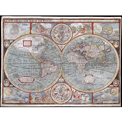 Fine Art Prints Speed 1626 Pictorial Map World Hemispheres Premium Wall Art Canvas Print 18X24 Inch Fine Art Prints Speed 1626 Pictorial Map World Hemispheres Premium Wall Art Canvas Print 18X24 Inch