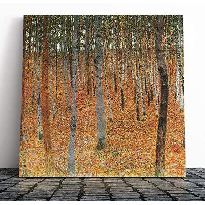 Big Box Art Canvas Print Wall Art Gustav Klimt Beech Grove Forest (1) Mounted & Stretched Box Frame Picture Home Decor for Kitchen, Living Room, Bedroom, Hallway, Muli-Colour, 14x14 Inch Big Box Art Canvas Print Wall Art Gustav Klimt Beech Grove Forest (1) Mounted & Stretched Box Frame Picture Home Decor for Kitchen, Living Room, Bedroom, Hallway, Muli-Colour, 14x14 Inch
